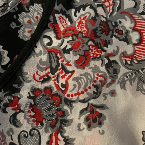 Lane Bryant Black and White Floral Blouse - Picture 7 of 9